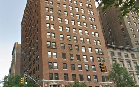 City street with tall brick building