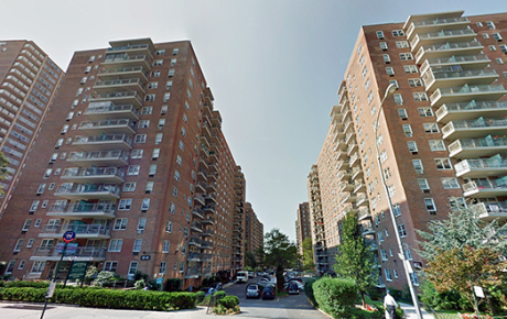 Urban residential buildings with balconies