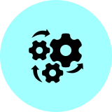 Mechanical gears with rotation arrows