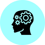 Mind with gears symbolizing thinking process